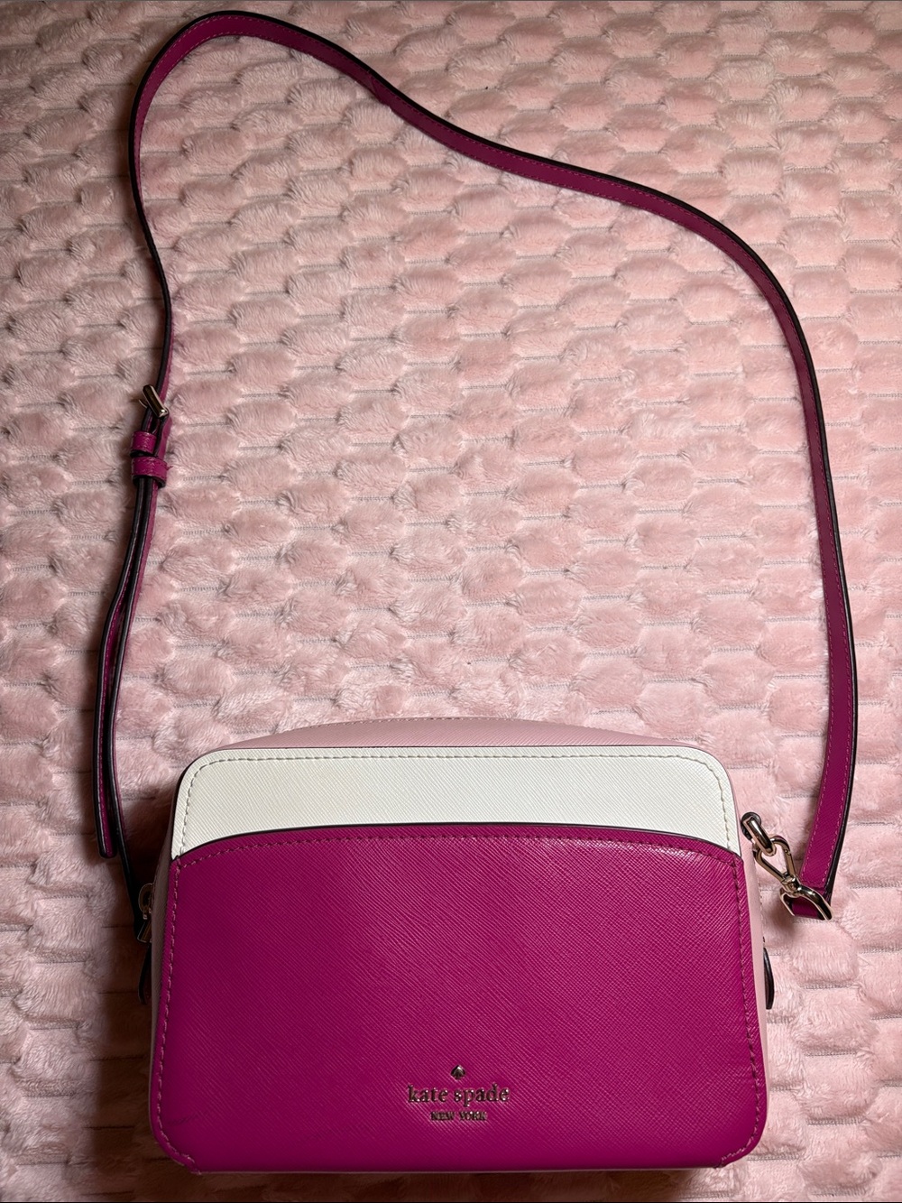 Kate Spade ♠️ Two-Tone Pink and White Crossbody Bag